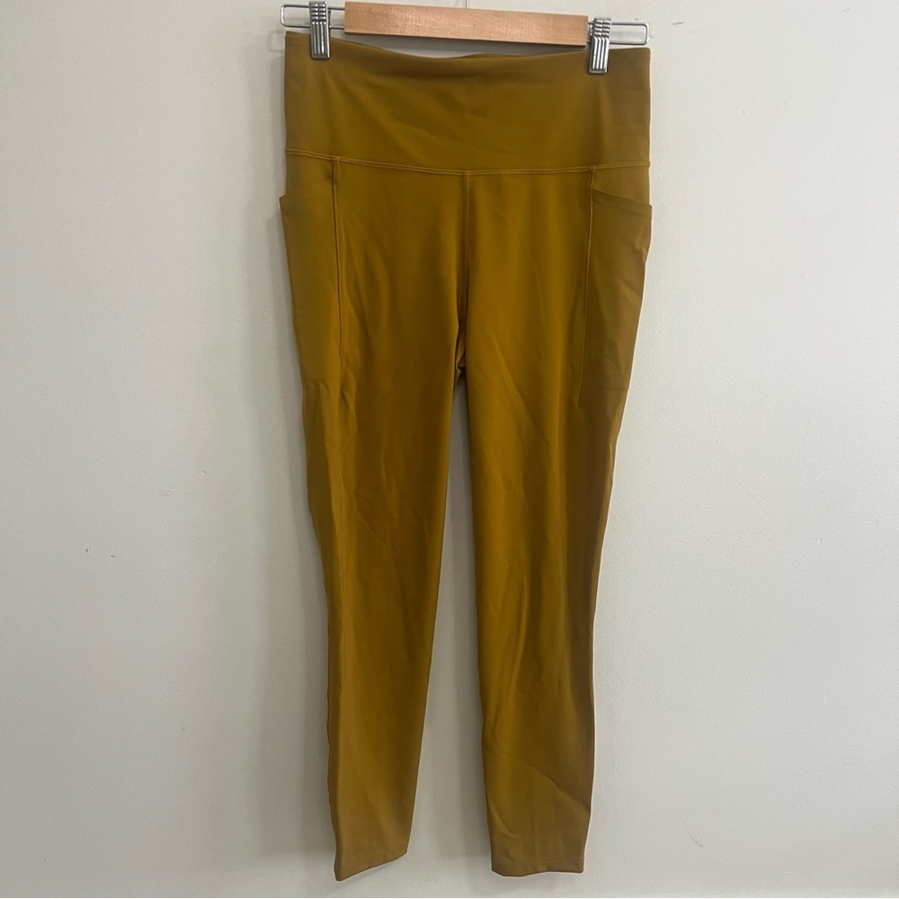 Calia High-Rise Mustard Yellow Stright Leg Leggings Yoga Gym Workout Fitness